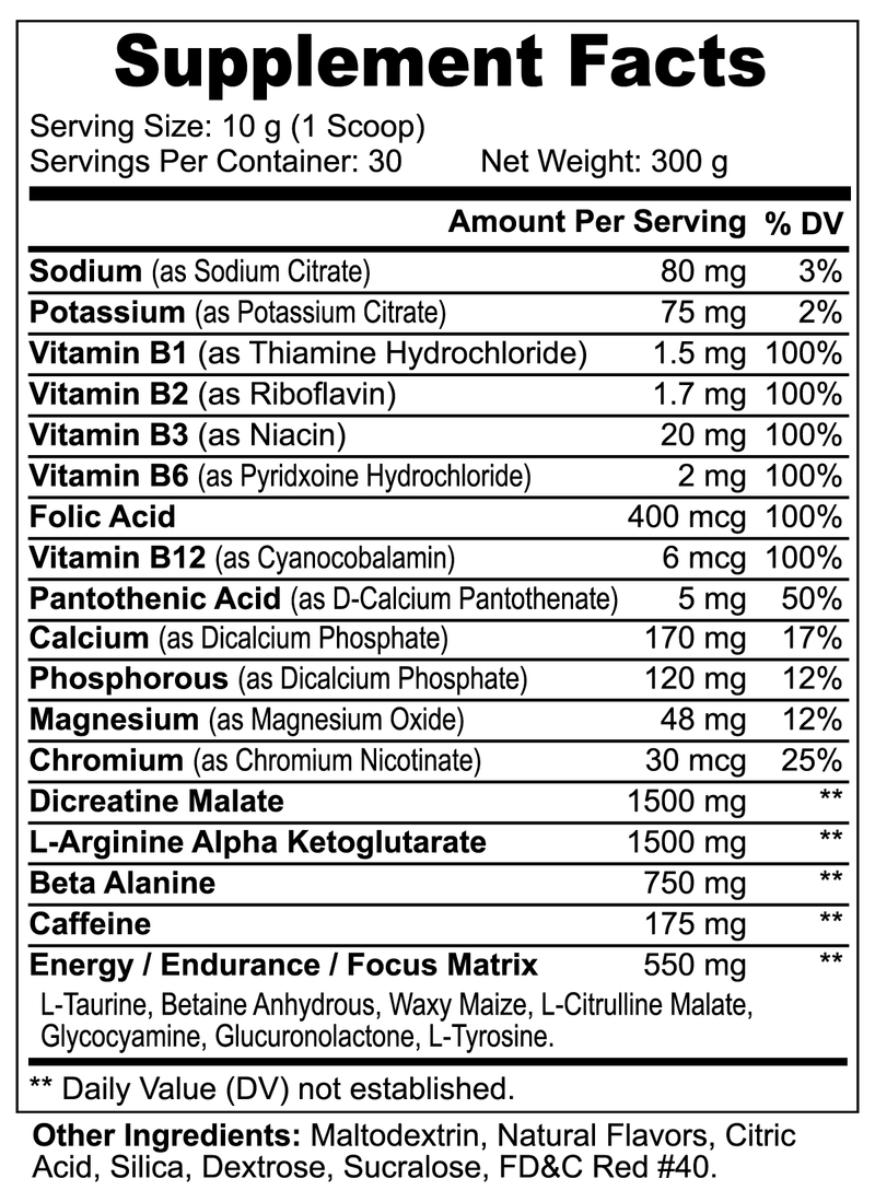 Horsepower Pre-Workout (Fruit Punch)