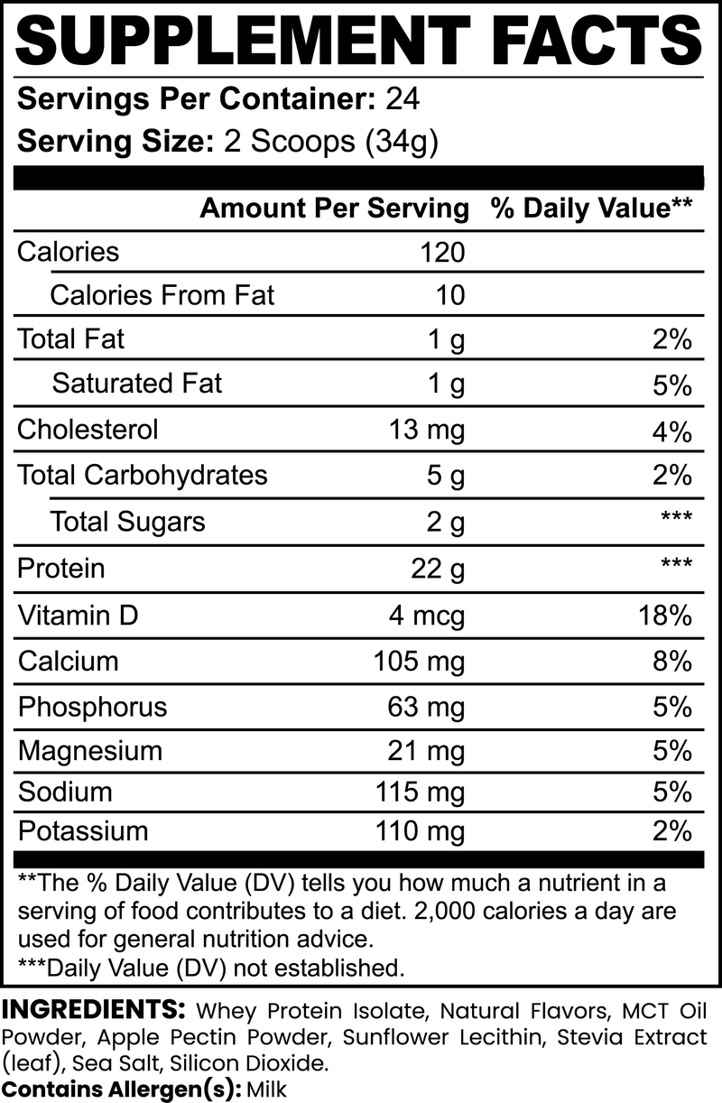 Vanilla Whey Protein Isolate